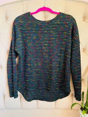 Black Rainbow IZ Izabel London cozy crewneck high - low sweater s / m